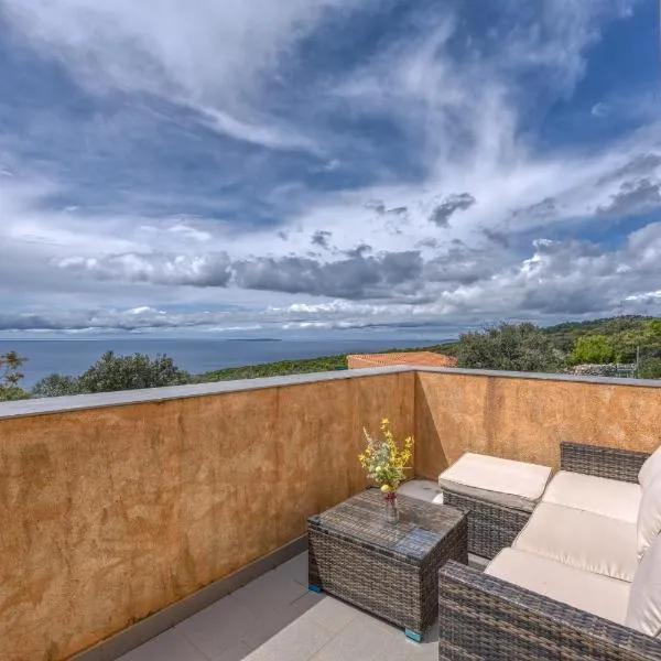 App Bonić sa balkonom i pogledom na more, hotell sihtkohas Veli Lošinj