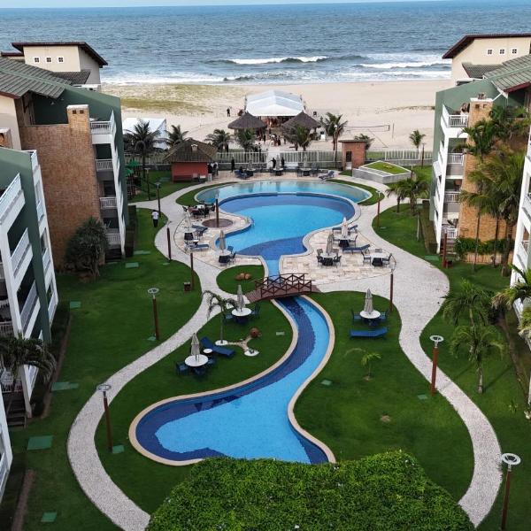 Paraíso Beach - Terramaris - Apartamento frente mar, pé na areia, próximo ao Beach Park