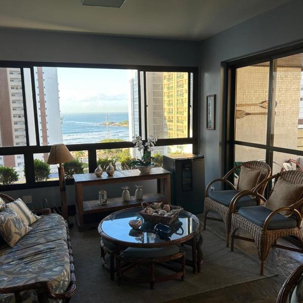 Apartamento Luxo Guarujá completo com piscina e churrasqueira na varanda