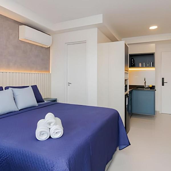 Apartamentos para 3 pessoas com cama Queen - Piscina e Academia no Centro de Curitiba