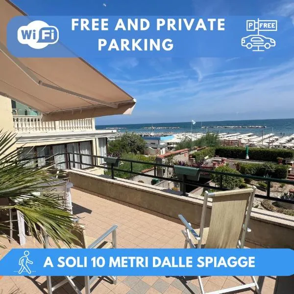 Casa ElleBi fronte spiaggia con posto auto gratuito, ξενοδοχείο στο Πέζαρο