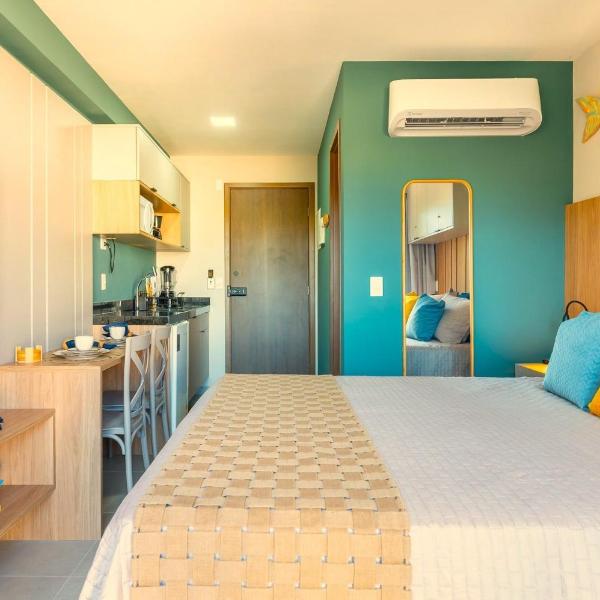 Flat com Lazer, Restaurante e Serviços a poucos passos do mar Ideal para casais - Foto 5