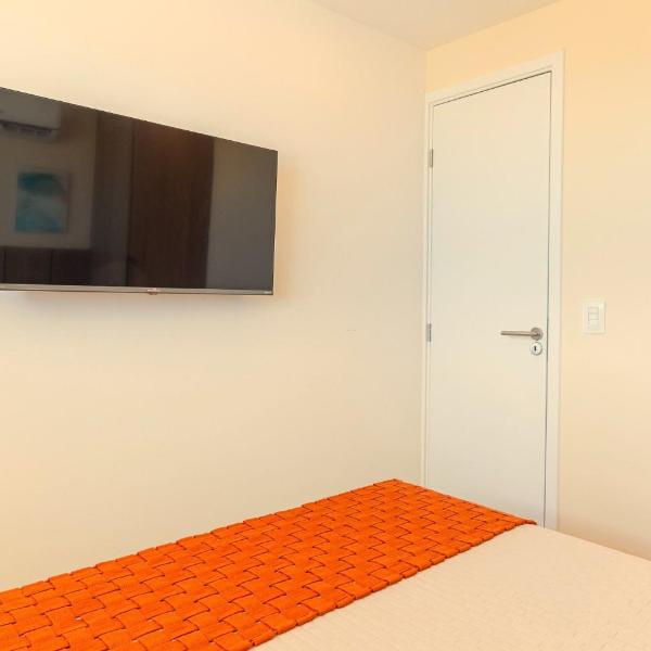 Flat com varanda frente pro mar quarto privativo e cozinha completa - Foto 5