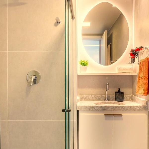 Flat com varanda frente pro mar quarto privativo e cozinha completa - Foto 3