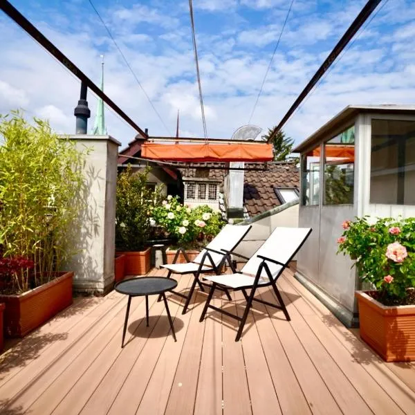 Rooftop Chalet 2-Level Apartment in Old Town, hotel v Curychu