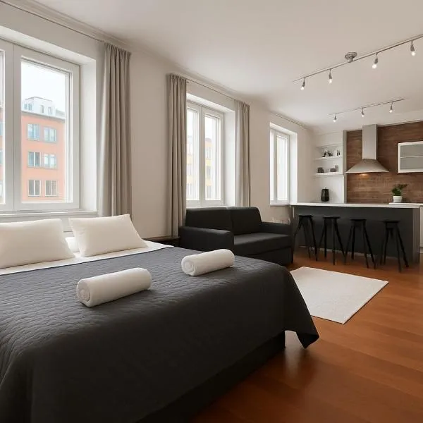 City Home Finland Ratina - Spacious Studio with Own SAUNA and Great Location Next to Uros Live Arena，位于坦佩雷的酒店