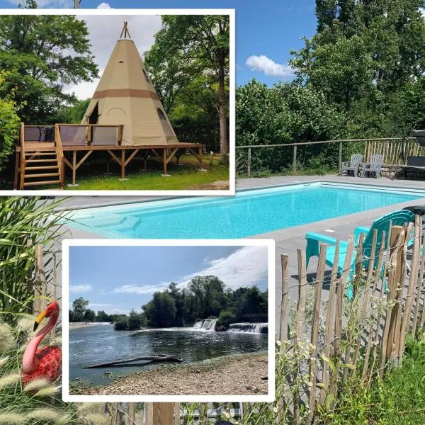 Lodge Tipi, L'Indienne, hotel v destinaci Arc-et-Senans