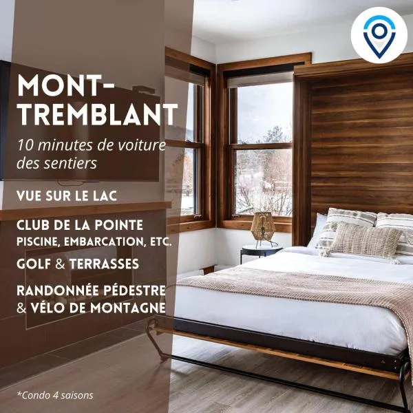 Lakefront Studio with Resort Mountain View, hotel in Lac-Superieur