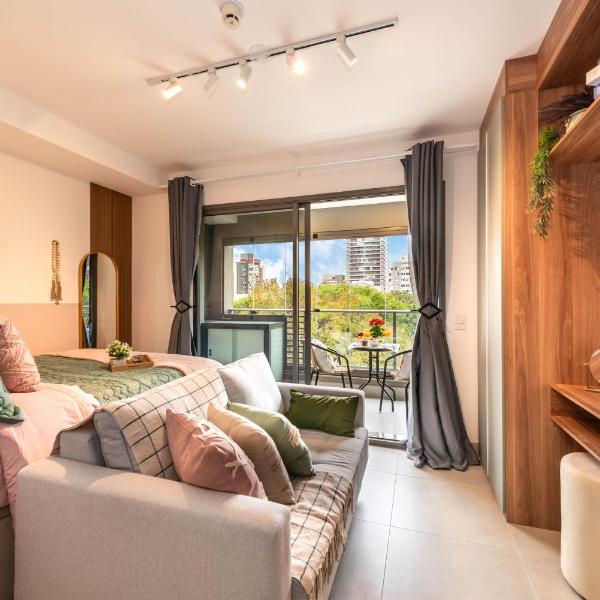 BHaus Allianz Park Arti Perdizes - Studio Deluxe com Varanda - Academia - Lavanderia - Próximo ao Shopping Bourbon - Acomoda 4 pessoas - at71