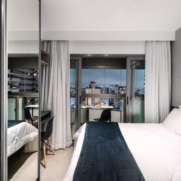 BHaus VN Oscar Freire - Studio compacto 20m2 Silencioso com Varanda - Vista Jardins 17o andar - Coworking - Locker - Minimercado - Academia - Lavanderia - Ao lado do Metrô - Estacionamento pago no prédio - OF8 - Foto 2