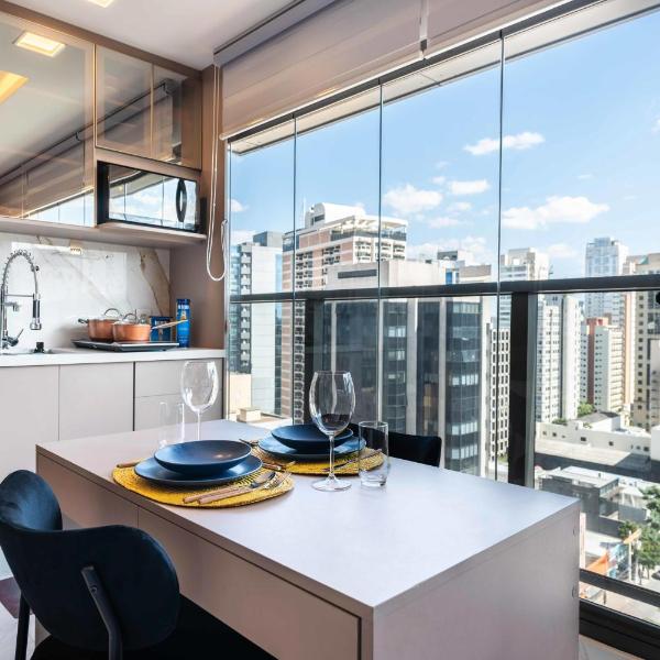 BHaus Itaim DSG - Studio Deluxe com Vista Incrível 13o andar - Cama Queen - Próximo ao Parque Ibirapuera - Lavanderia Omo - Academia - Coworking - Mini mercado - Piscina no Rooftop com Vista Panorâmica - Foto 5