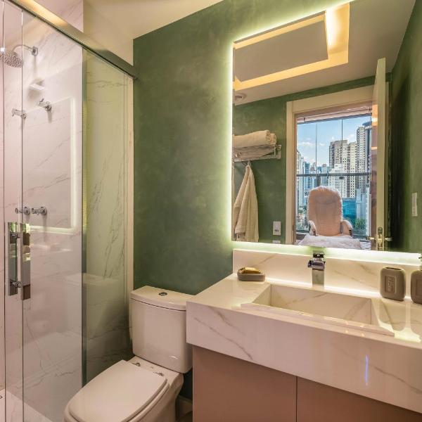BHaus Itaim DSG - Studio Deluxe com Vista Incrível 13o andar - Cama Queen - Próximo ao Parque Ibirapuera - Lavanderia Omo - Academia - Coworking - Mini mercado - Piscina no Rooftop com Vista Panorâmica - Foto 3