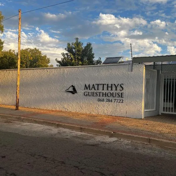 Matthys Guesthouse, hotel v destinaci Kimberley
