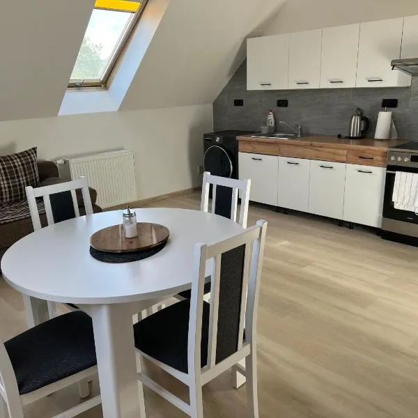 Podkrovní apartmán se společným bazénem, hotel v destinaci Zlonice