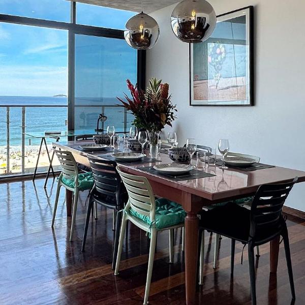 HR.368 - Lindo apartamento de 3 quartos frente mar Avenida Atlantica para locação temporada - Foto 4