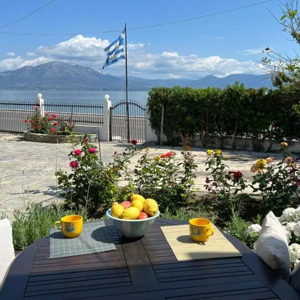 Sea front house & garden, Oropos, hotel en Oropo