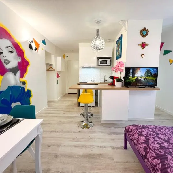 Le Pop Art - Studio near Train Station - 2 people, hotel in Belfort