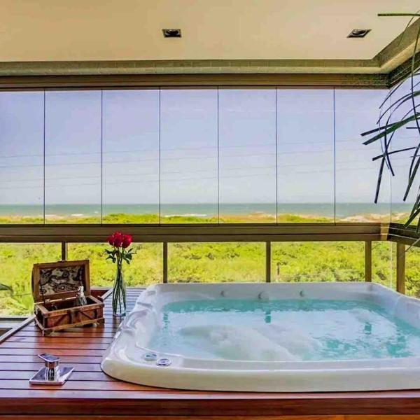 Frente Mar Jacuzzi Pé na Areia LUXO - 3 Suítes - Foto 3