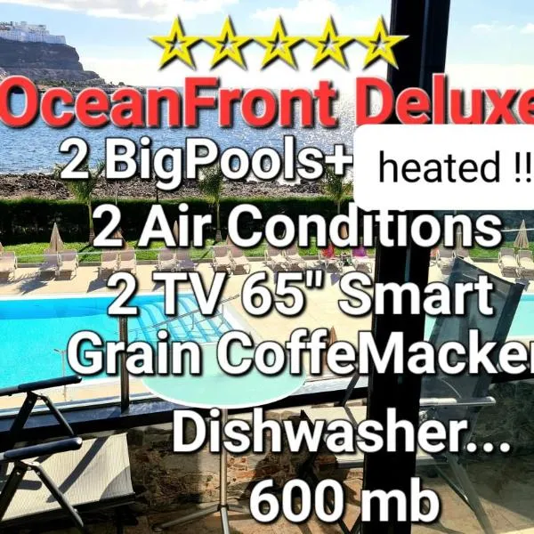OCEANFRONT DELUXE-45m,HEATED POOLs,2AirCondition, 2TV-65",DISHWASHER,600mb,Lift,Amadores View !, hotel v destinaci Playa del Cura