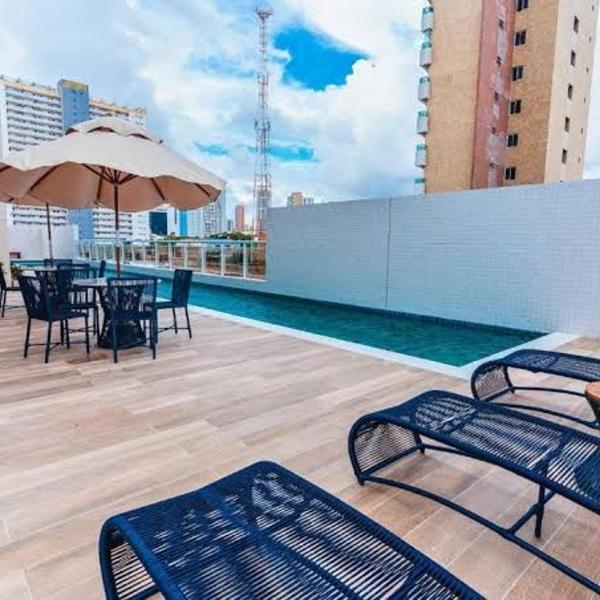 Apartamento com piscina Praia de Iracema, Aquarius Residence-Fortaleza