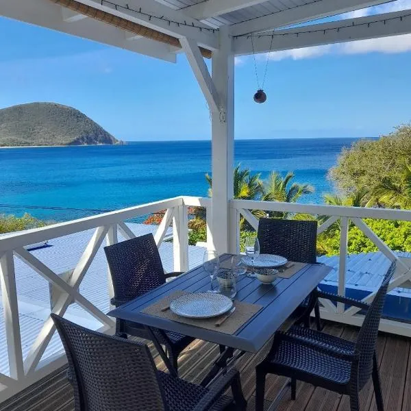 Grand studio avec vue panoramique sur Grande Anse, hotel a Deshaies