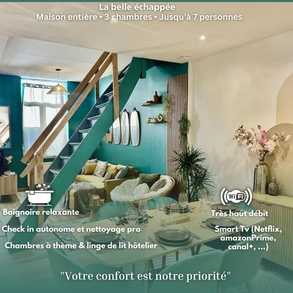 La belle échappée, maison chic près de lille & Parc Barbieux – hotel w mieście Roubaix