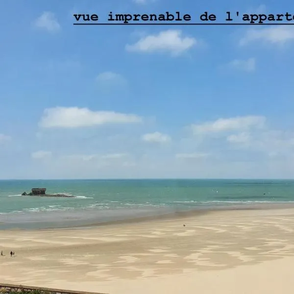 l'echo des vagues ,face mer, vue imprenable, appartement pour 2 à 4 personnes, hotel in Le Portel