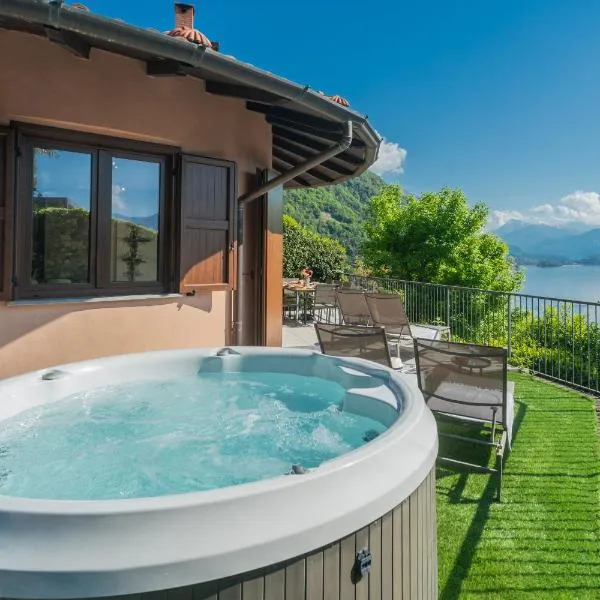 Villa Castello with jacuzzi & priceless view by Rent All Como, hotel din Argegno