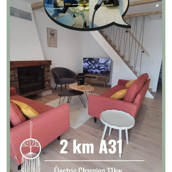 Maison avec borne de recharge N2, hotel in Rolampont
