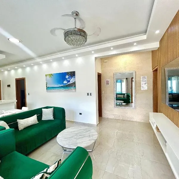 Elegante Apartamento A 100 mts la playa de los Minos RSJ, hotel v destinaci Río San Juan