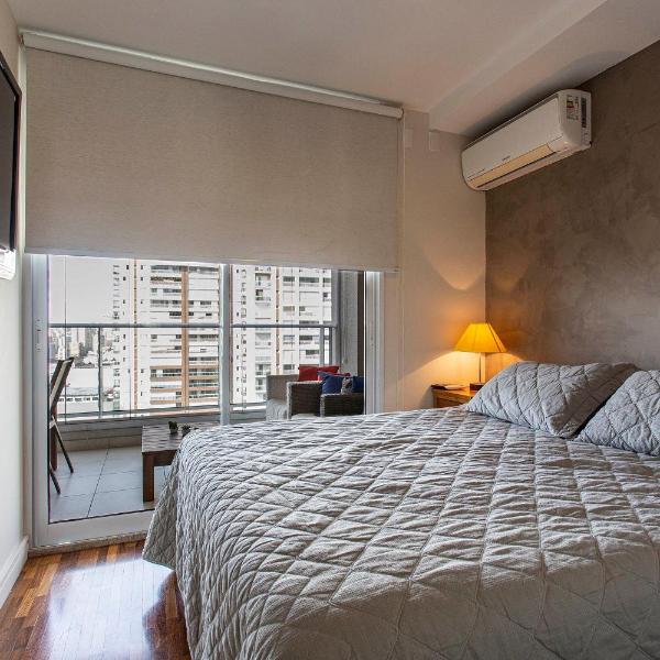 BHaus Bela Vista Bela Cintra - Apartamento 50m2 com Varanda e Linda Vista 17o andar - Cama Queen - Próximo ao Shopping Frei Caneca e Metrô - Academia - Piscina - Lavanderia - Vaga de Garagem - Acomoda 2 adultos e 2 crianças - bc75 - Foto 2