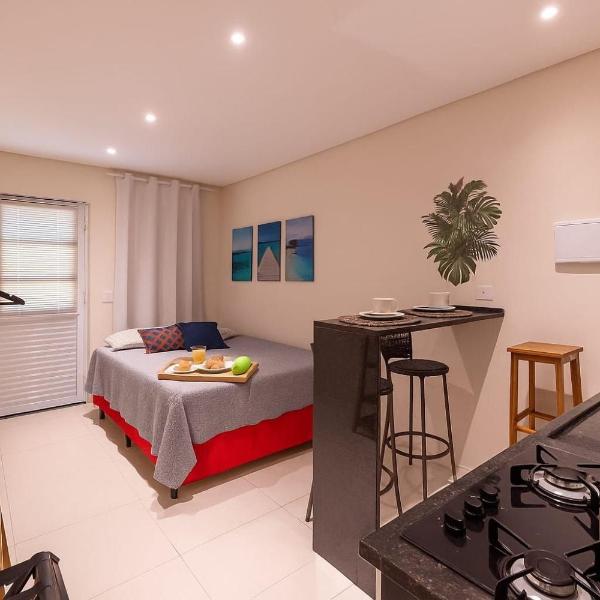 Estudio Mar'Bella 2min Praia Caminho de Moisés com Cozinha, Garagem privado, ArCond