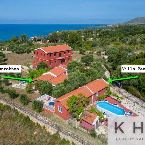 Mondo Cosseri Villa Rossa-Dorothea and Mondo Cosseri Villa Rossa-Penelope, with own shared pool, hotel v destinaci Lixouri