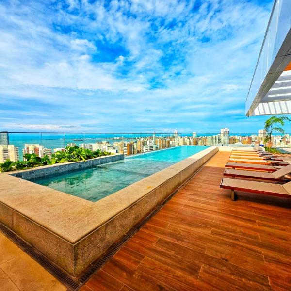 Studio no 27º andar recém inaugurado no Beach Class Meireles!!!