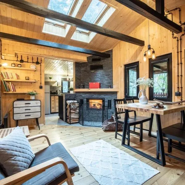 Zegrze Lake Domek Cichy Las I Sauna Popowo-Letnisko، فندق في Huta Podgórna