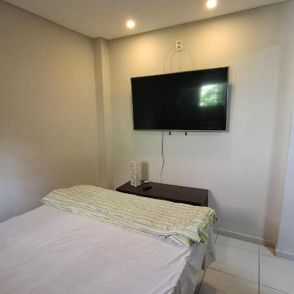 Quarto Duplo com cama extra, banheiro privativo e cozinha