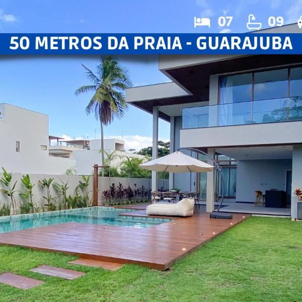 Mansão em Guarajuba com 7 Suítes a 50m da Praia