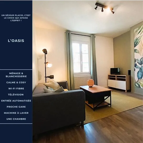 L'Oasis-T2 spacieux-Wifi-TV-Proche Gare, hôtel à Tours