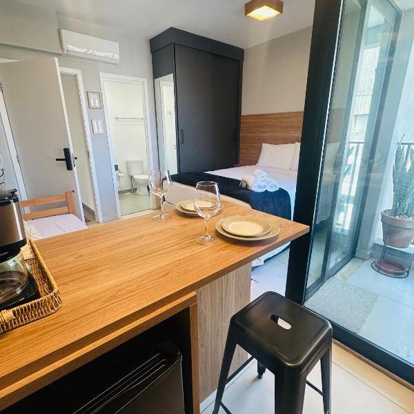 Studio coração Vila Madalena Fradique Coutinho 1158 Cama Queen