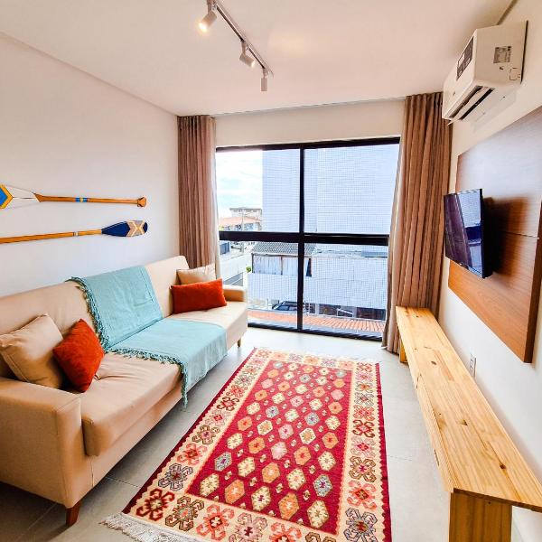 Apartamento de 1 quarto com piscina ao lado mar conforto e localização