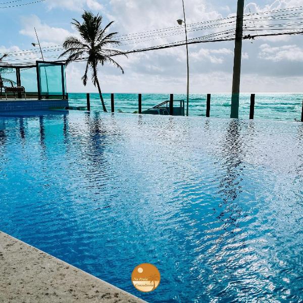 Pé na Areia, Piscina Borda Infinita, Vaga de Garagem, Portaria 24 hs