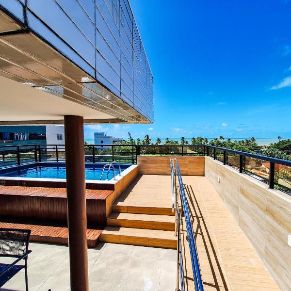 Flat Cabo Branco - 1 Quadra do mar, Piscina na Cobertura e Garagem - Foto 4