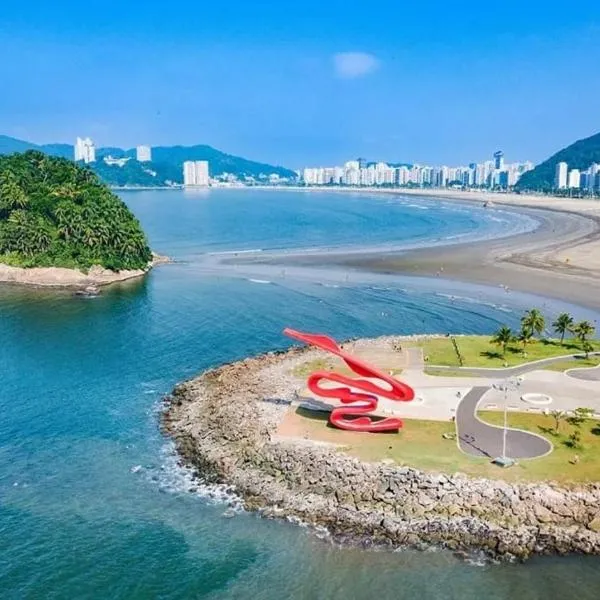 Recanto pé na areia no Embaré, hotel in Santos