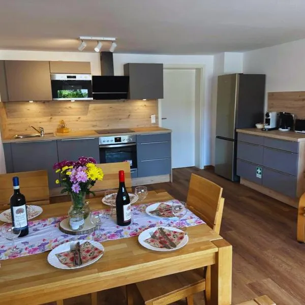 Frankenherz-Apartments - Premium Wohnung mit Terrasse, nahe Playmobil-Funpark & zur Messe, Self-Check-In, hotelli kohteessa Großhabersdorf