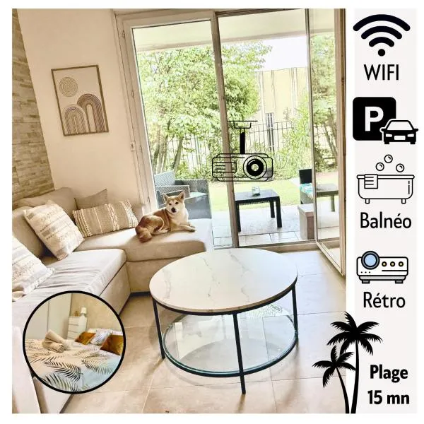 Temple Luxe- by GC - Balnéo - Jardin- Wifi - Parking privé securisé, hotelli Béziersissä