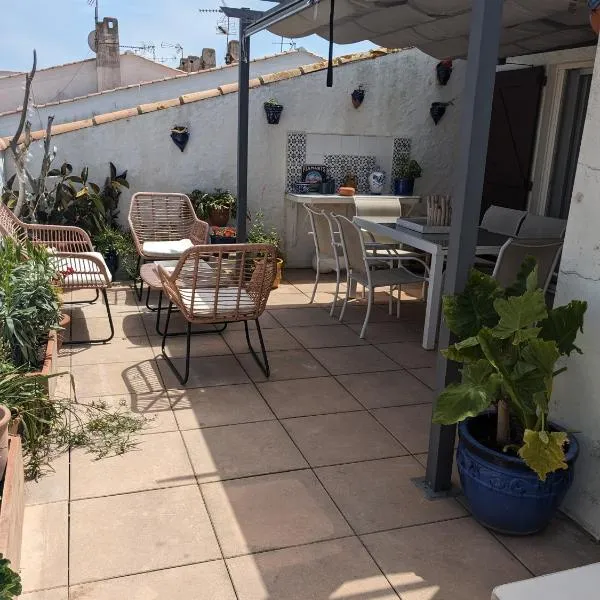Appartement climatisé toit terrasse à la mer, hotel en Saintes-Maries-de-la-Mer