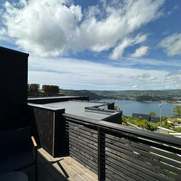 Leilighet med fantastisk utsikt, hotel in Lyngdal