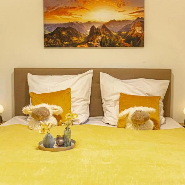 wolke 7, ruhige Lage mit Bergblick, Garten, 65 qm, Hotel in Kiefersfelden