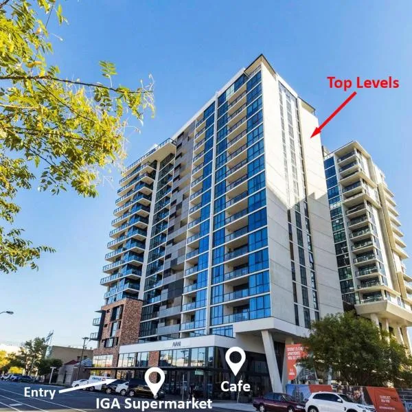 CBD Resort with King Suite, Pool, Gym, Sauna, Cafe, Wifi, IGA, hotel a Adelaide