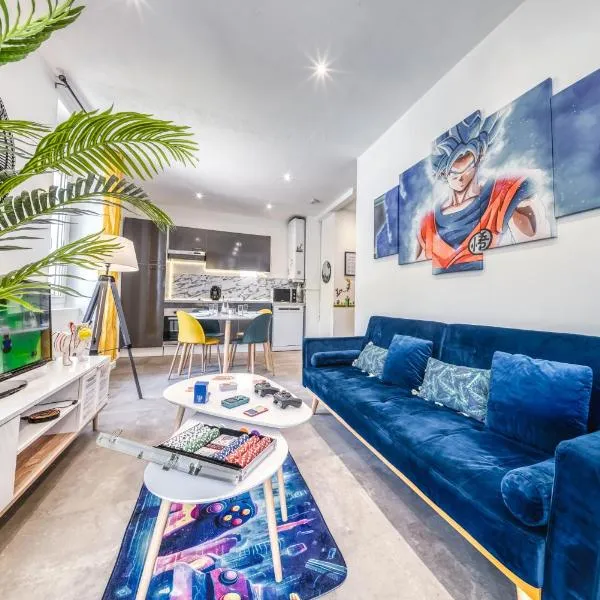 IDÉAL Pro & Familles, Billard, Borne Arcade, Netflix et Disney Plus, Jeu Bonus OFFERT, hôtel à Saint-Étienne